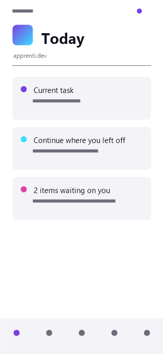 apprenti.dev — Today